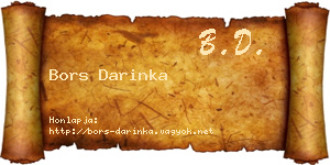 Bors Darinka névjegykártya